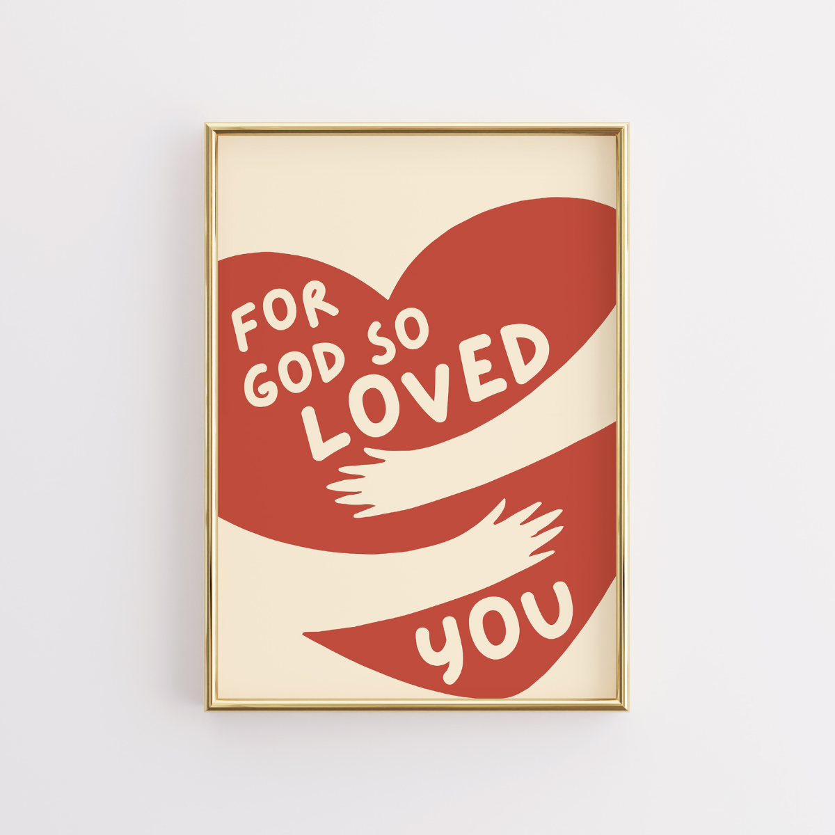 God So Loved You – Trendy Christian Wall Art