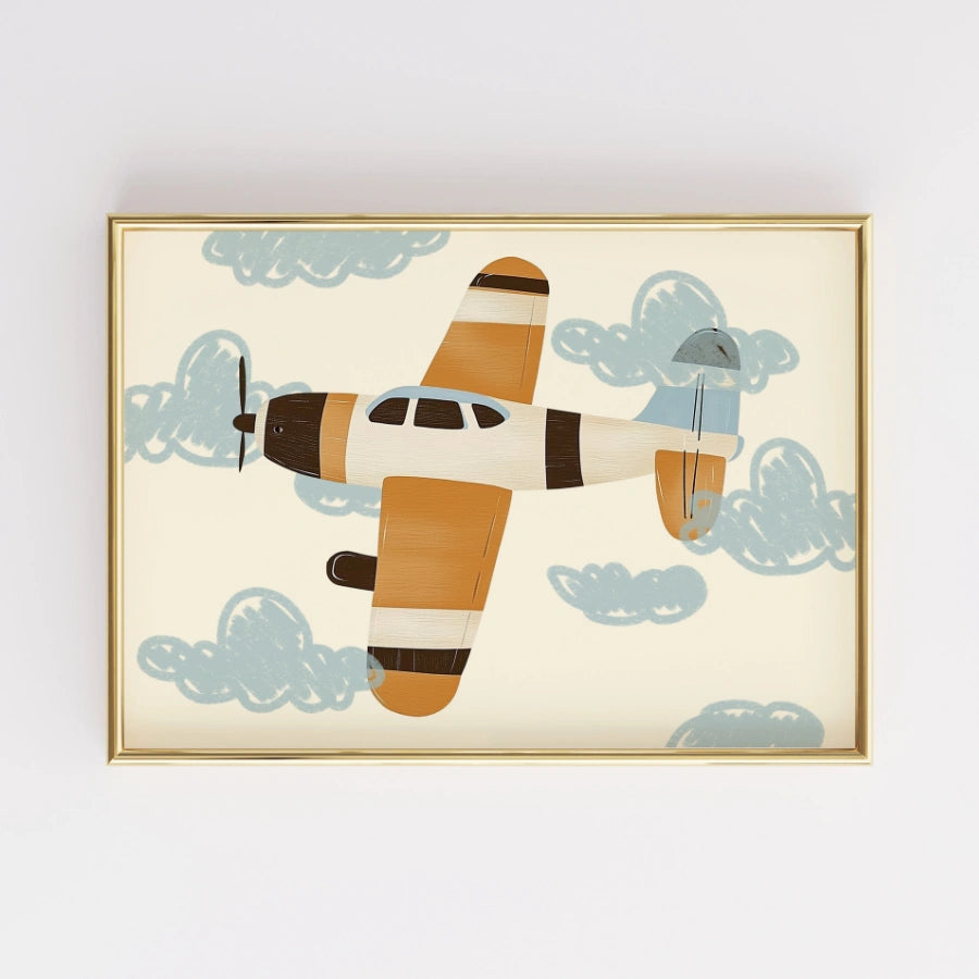 Stampa per cameretta dei bambini con aereo: simpatica decorazione mura –  Wall Art Prints | Wallify, image size:900x900