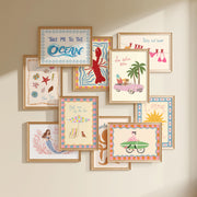Trendy Summer – Set di stampe da parete – 20 illustrazioni stampabili