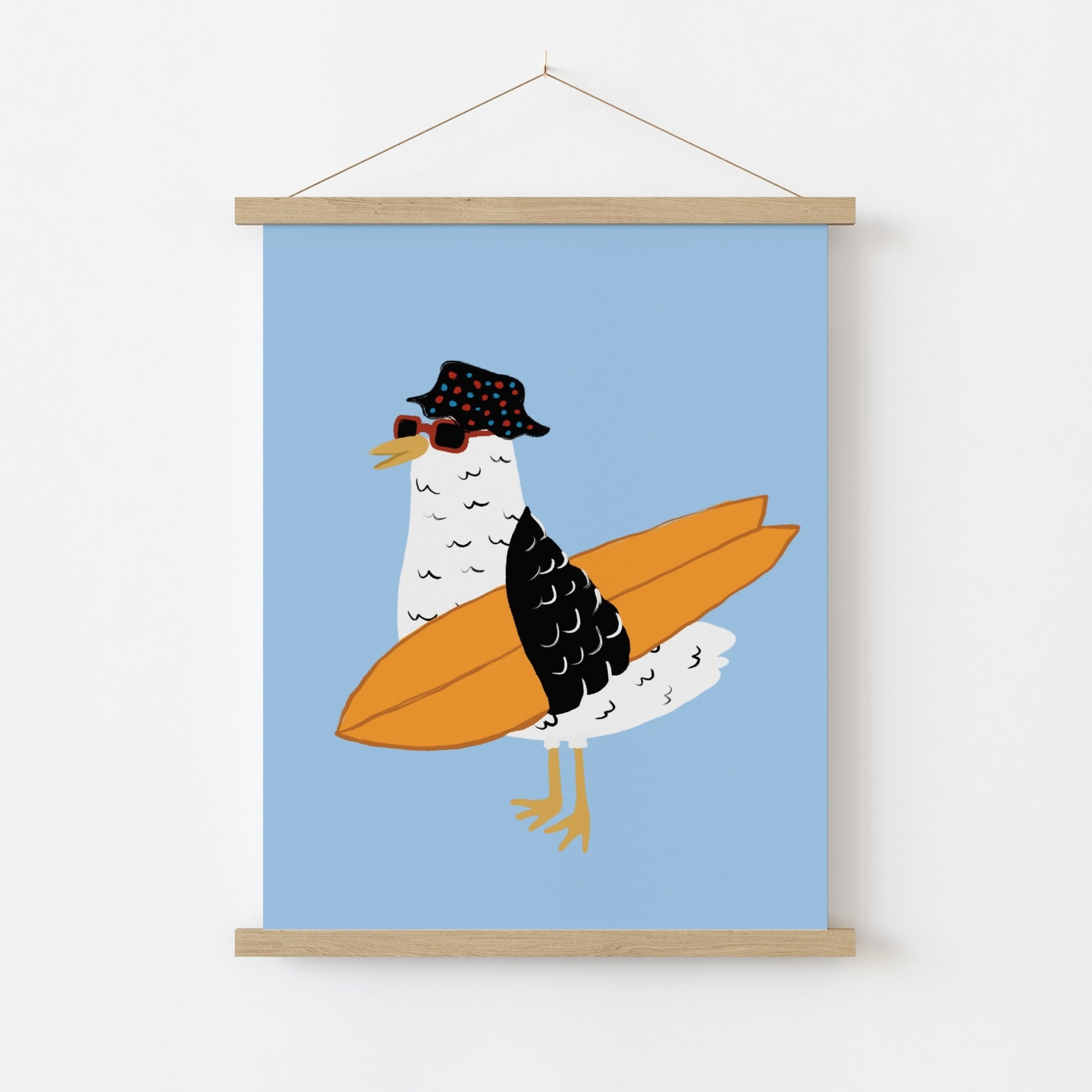 Cool Seagull Print – Funny Coastal Summer Wall Art