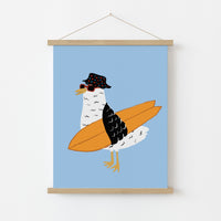 Cool Seagull Print – Funny Coastal Summer Wall Art