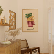 Colorful Retro Cup – Arte de pared para cocina