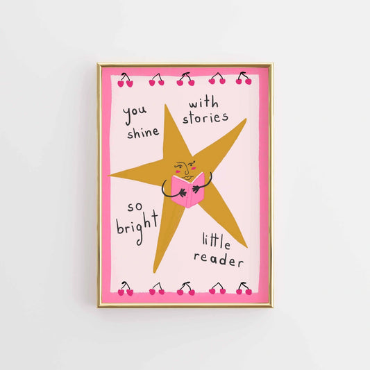 Little Reader Star  – Cute Bookish Print