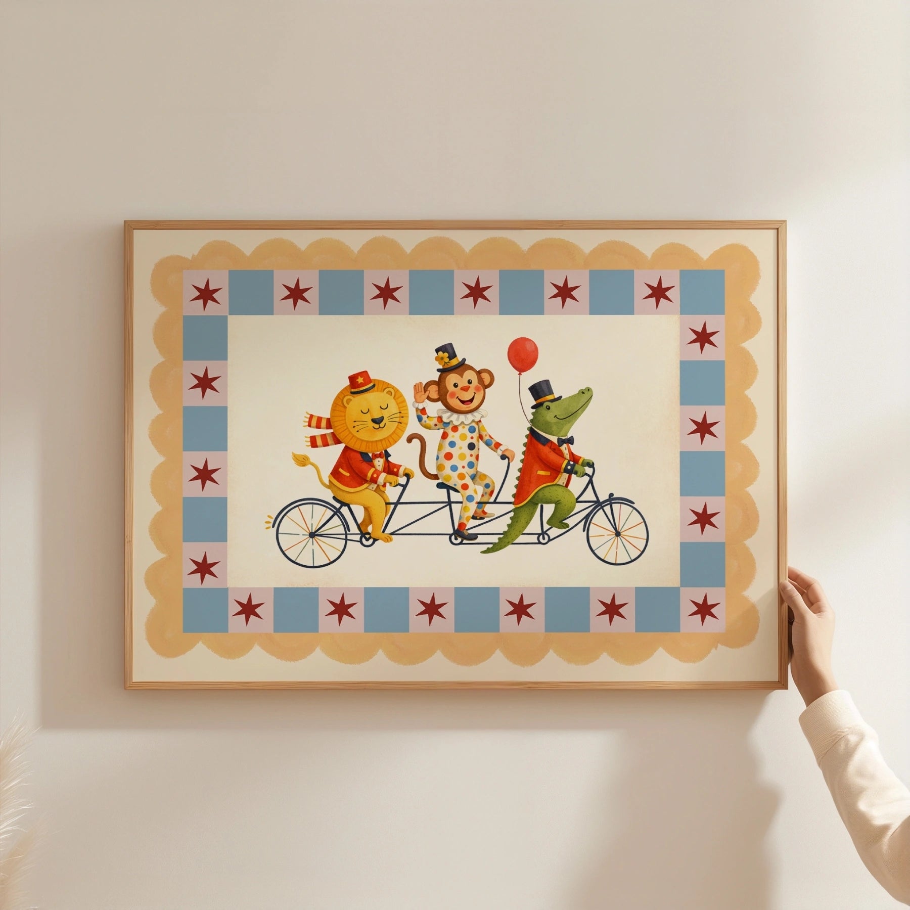 Circus Animal Parade Nursery Print, Circus Nursery Decor
