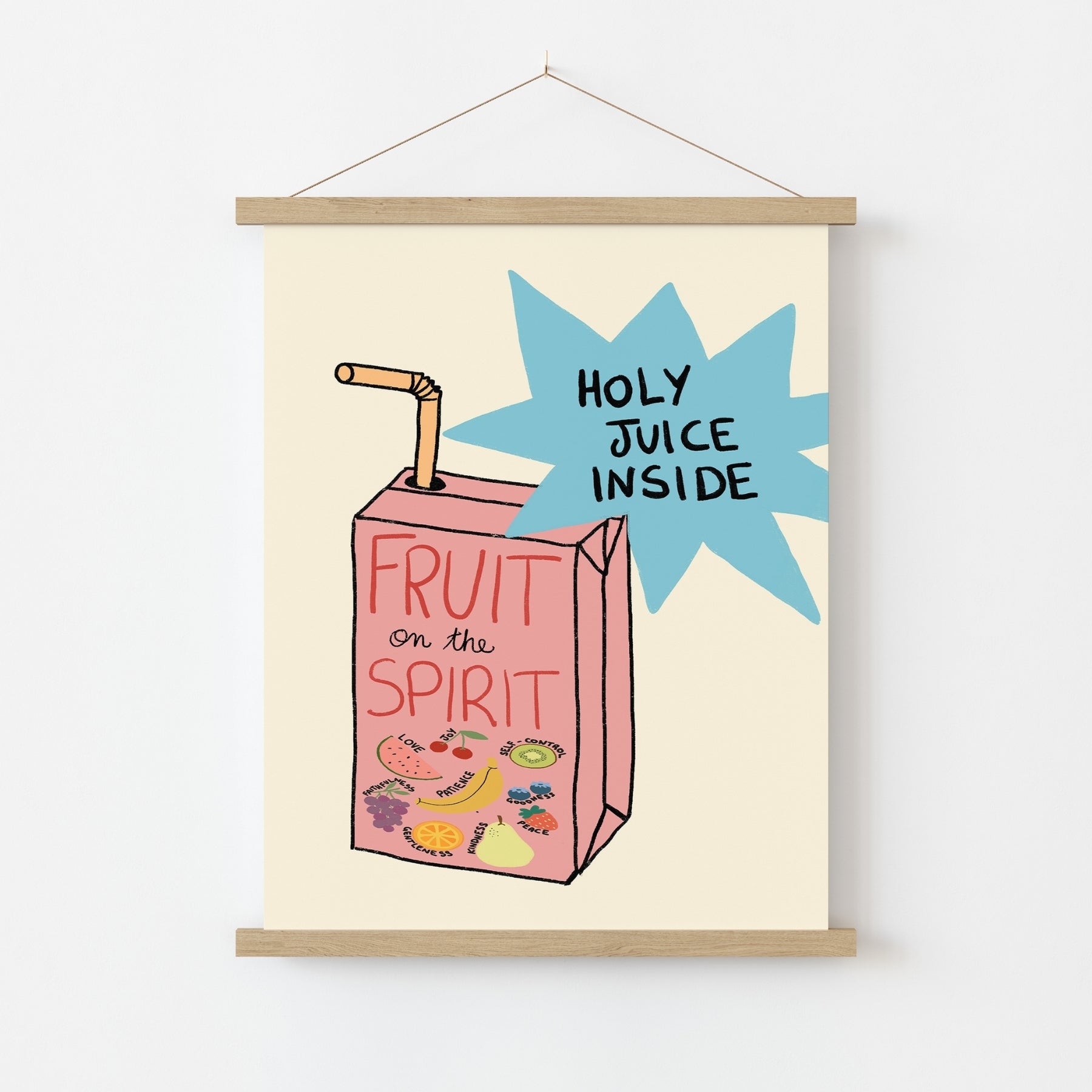 Fruit of the Spirit Print – Funny Christian Wall Art, Christian Wall Decor