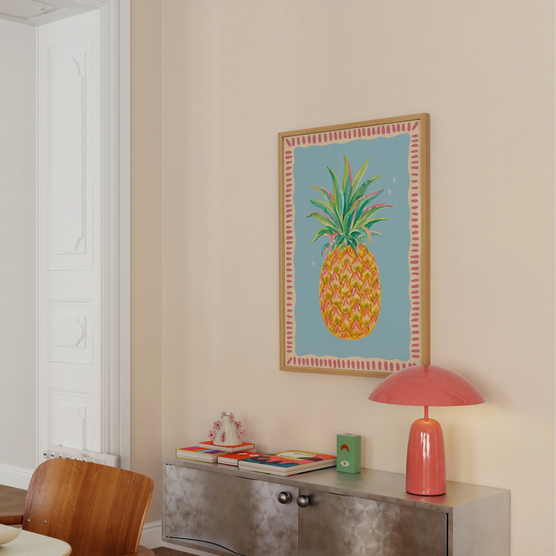 Pineapple Wall Art, Coastal Wall Decor