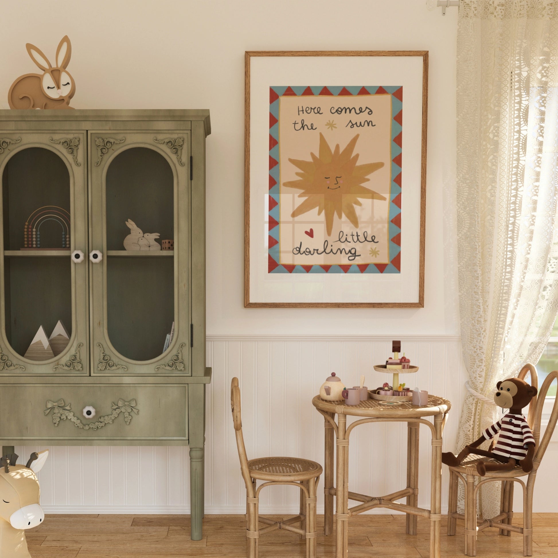 Impression pour chambre d'enfant : chiot et chaton – Décoration murale animalière mignonne pour enfants
