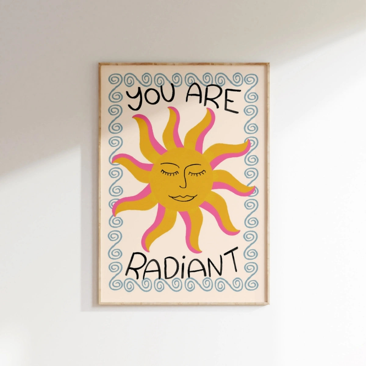Trendy Sun Quote Print, Coastal Wall Decor