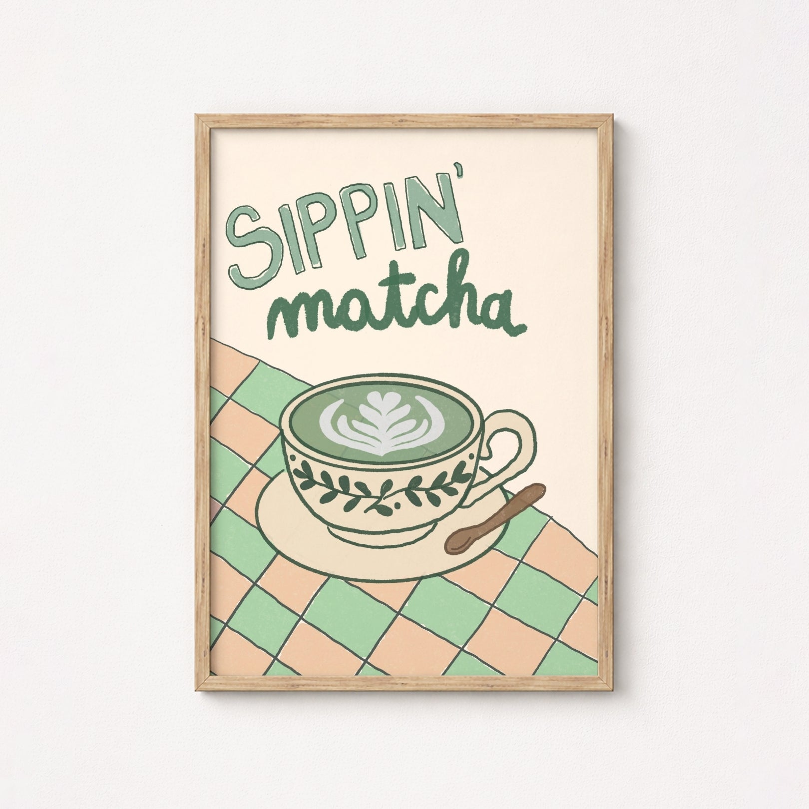 Matcha Wall Art – Cozy Kitchen Decor, Kitchen Wall Decor