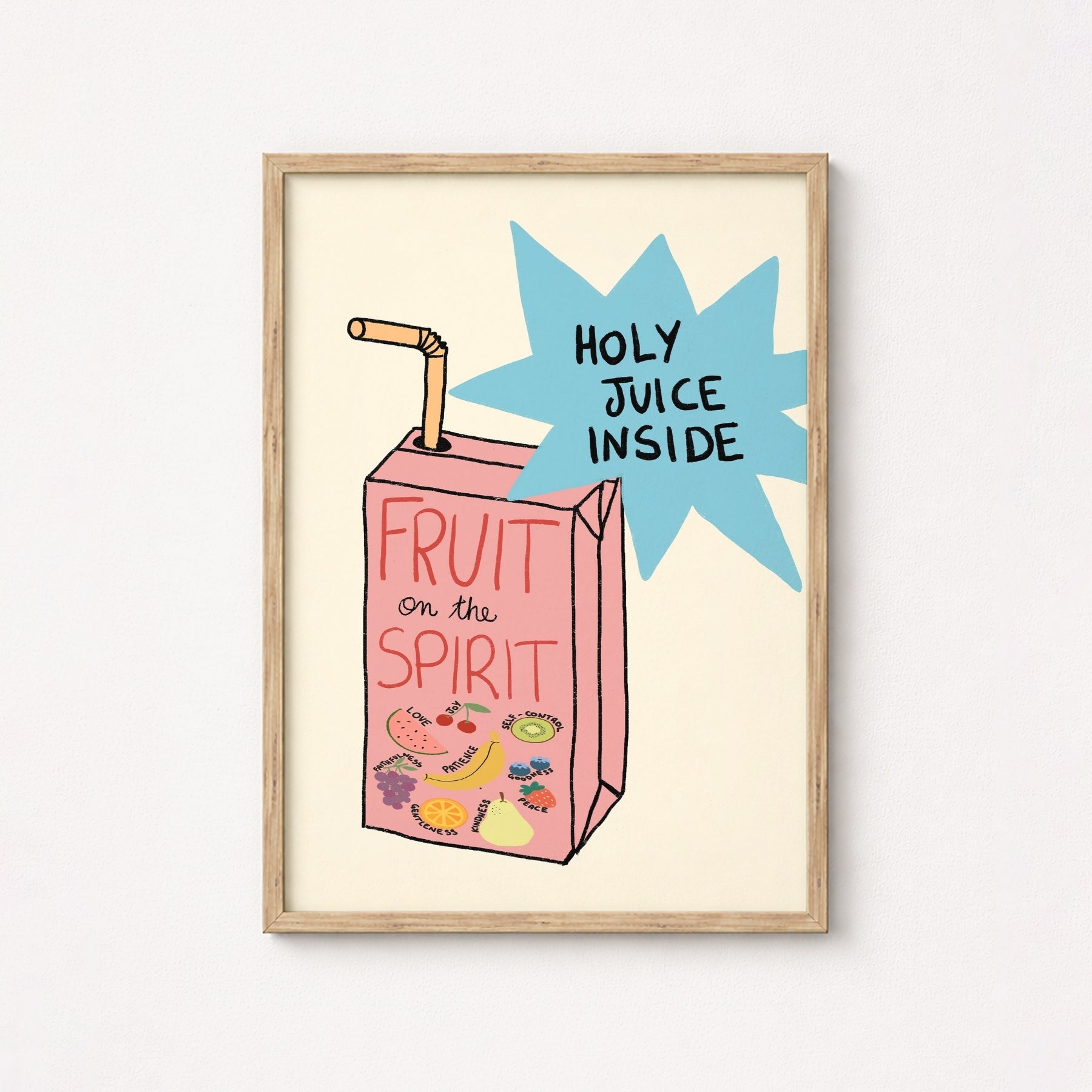Fruit of the Spirit Print – Funny Christian Wall Art, Christian Wall Decor
