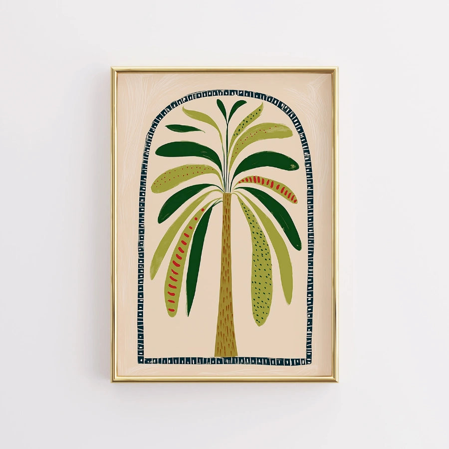 Palm Tree Wall Art – Tropical Boho Plant Poster
