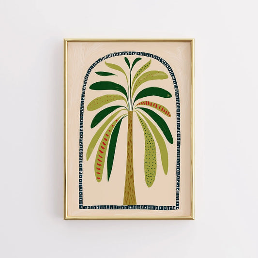 Palm Tree Wall Art – Tropical Boho Plant Poster