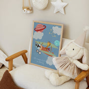 Giraffe Airplane – Nursery & kids wall art