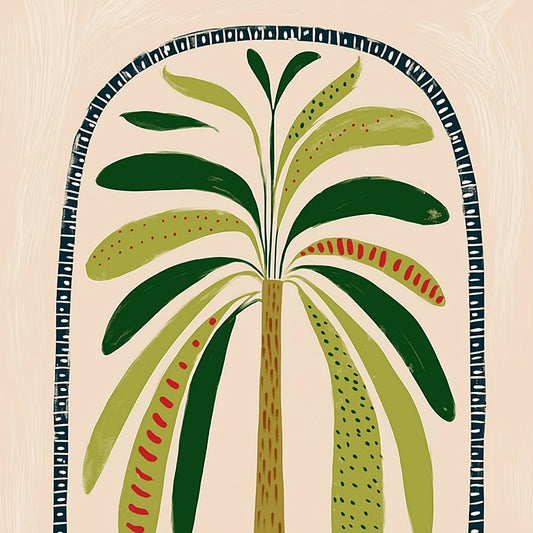 Palm Tree Wall Art – Tropical Boho Plant Poster