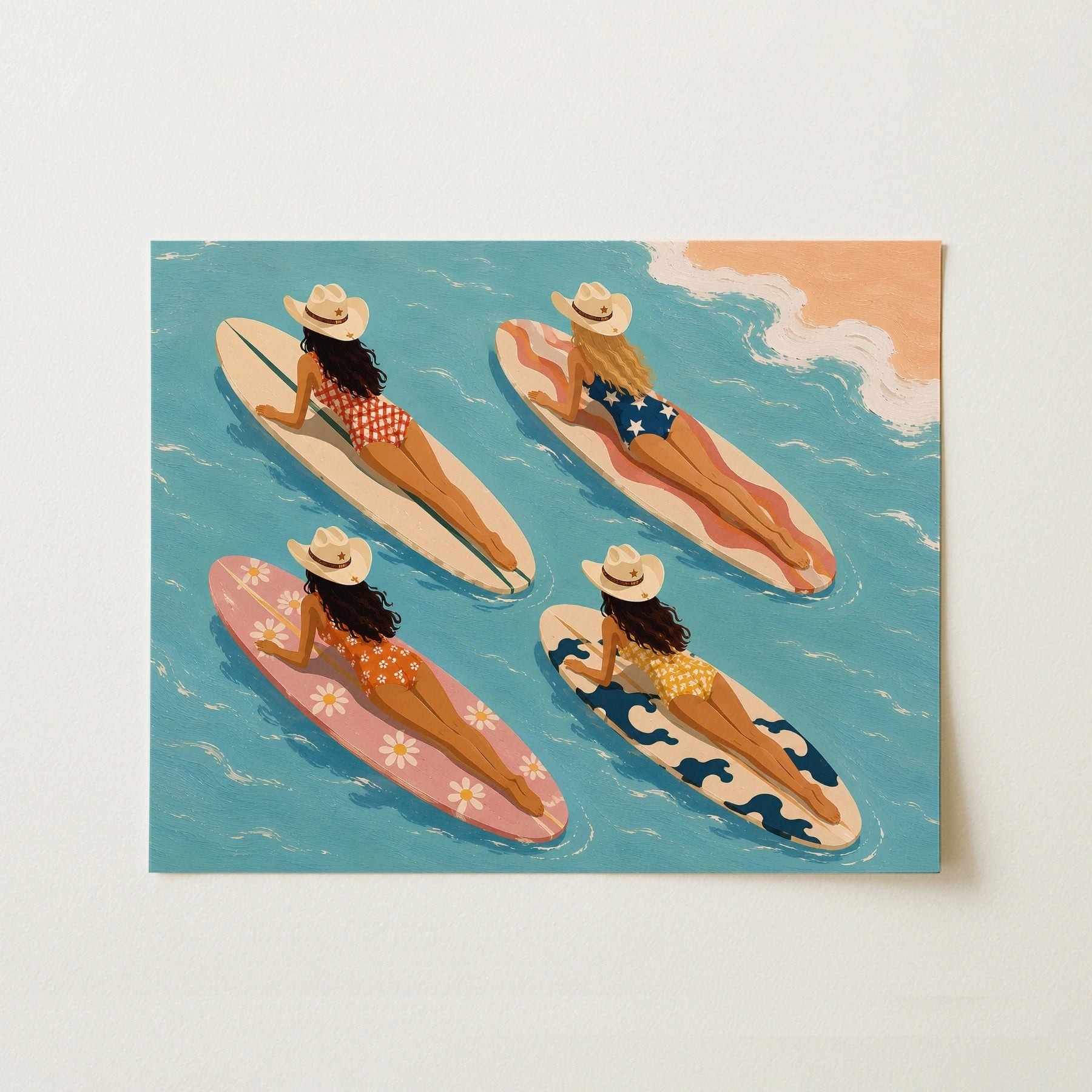 Beach Cowgirl Poster