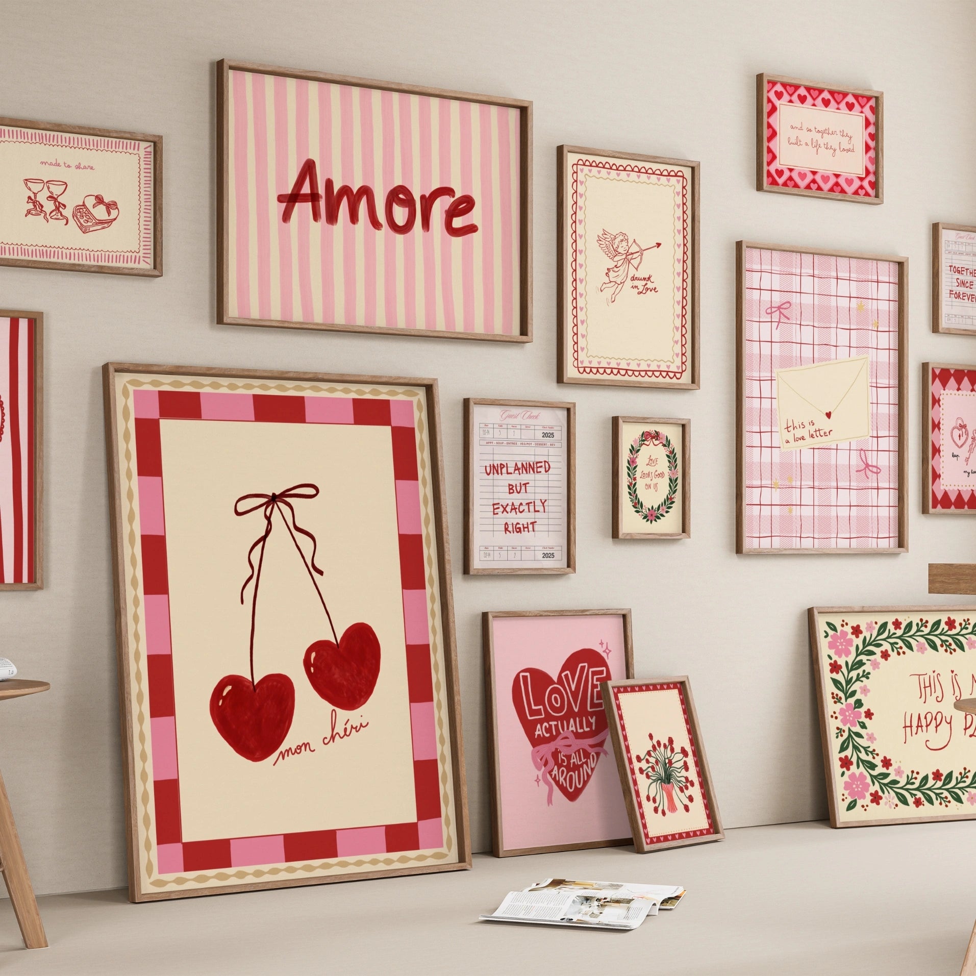 Ensemble de 20 impressions pour la Saint-Valentin