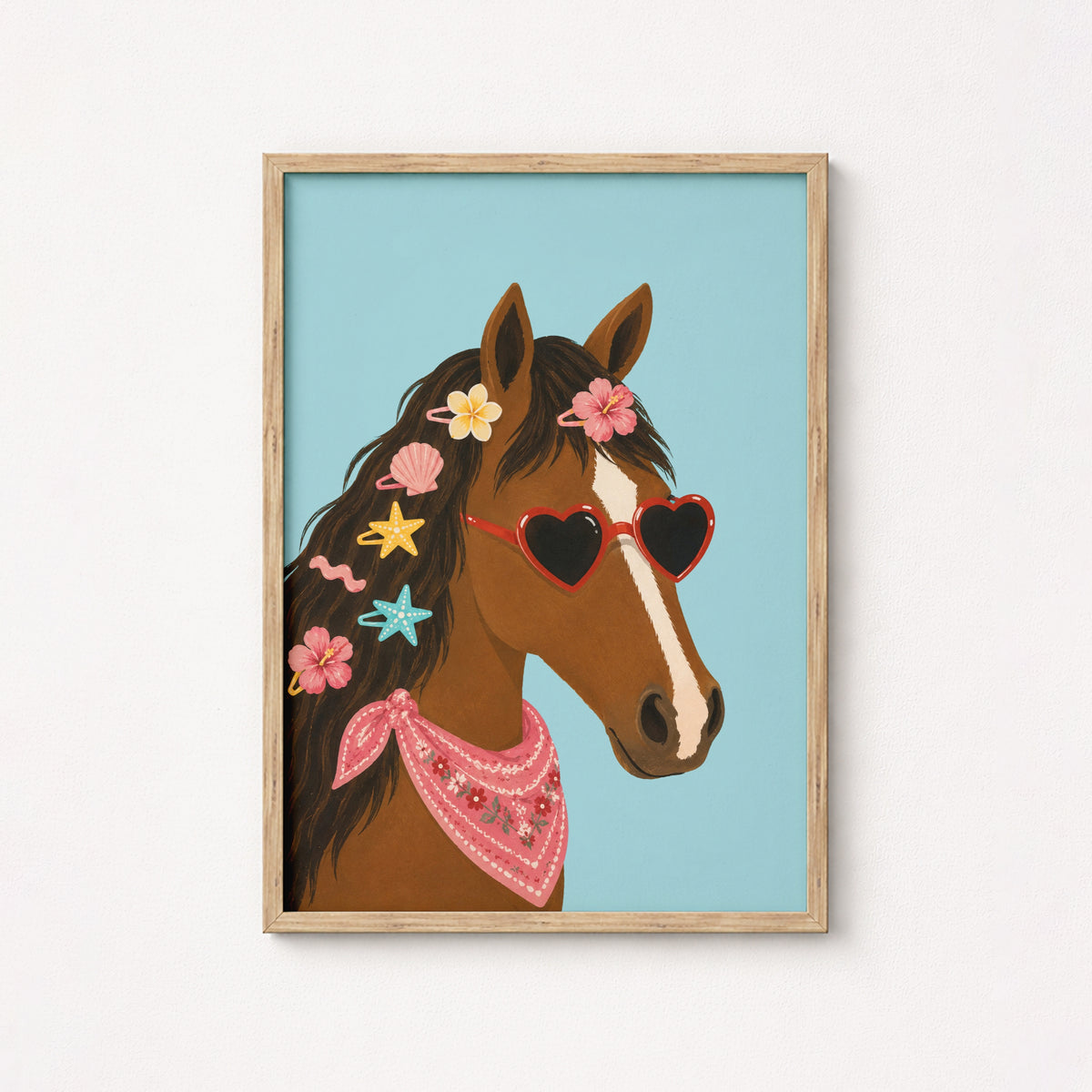 Coastal Cowgirl Horse Portrait – Coastal Wall Art