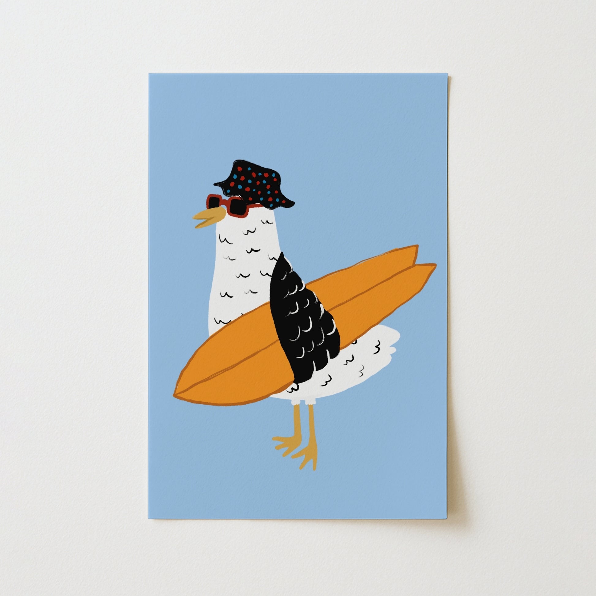 Cool Seagull Print – Funny Coastal Summer Wall Art
