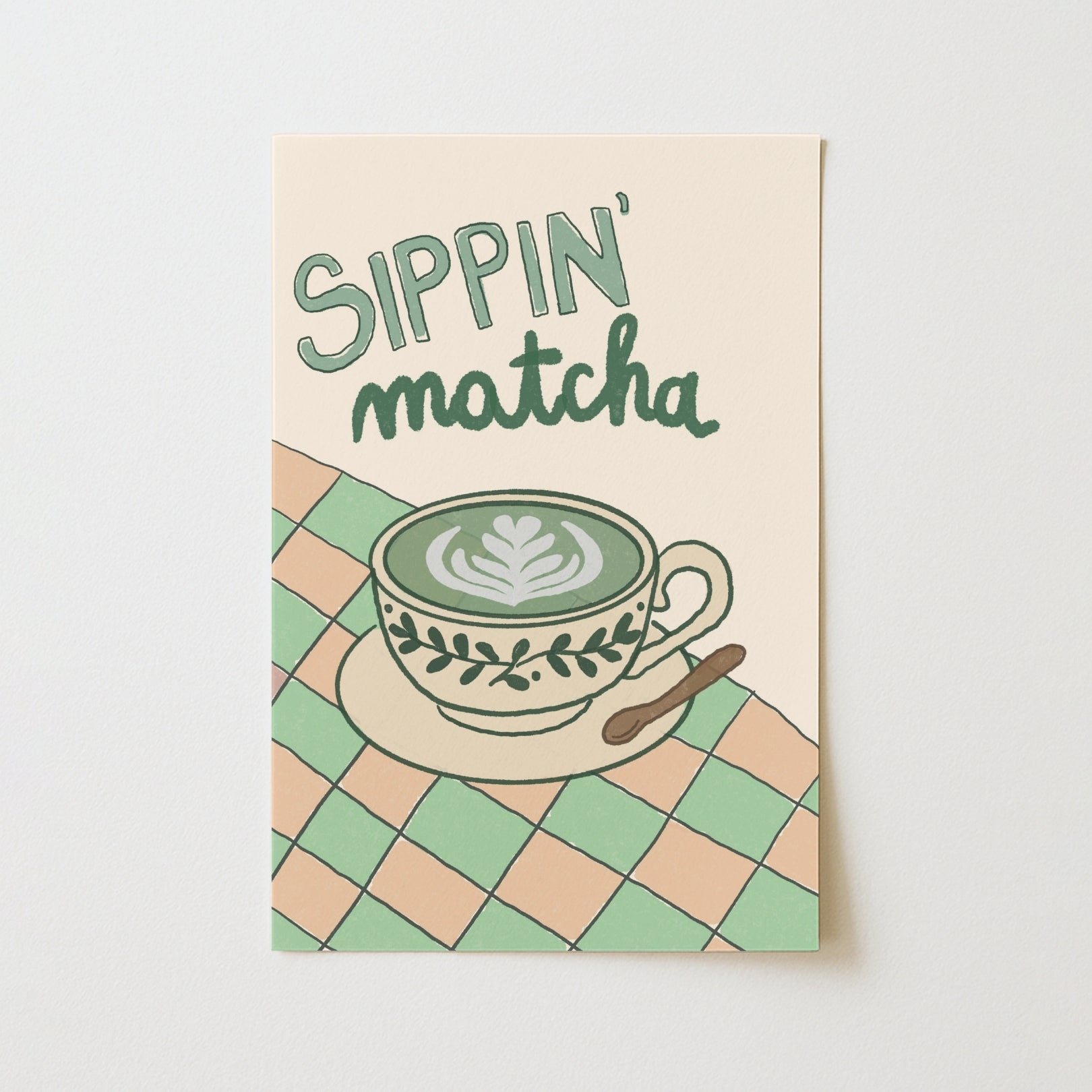 Matcha Wall Art – Cozy Kitchen Decor, Kitchen Wall Decor