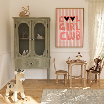 Cool Girl Club Wall Art – Preppy Girl Poster Print
