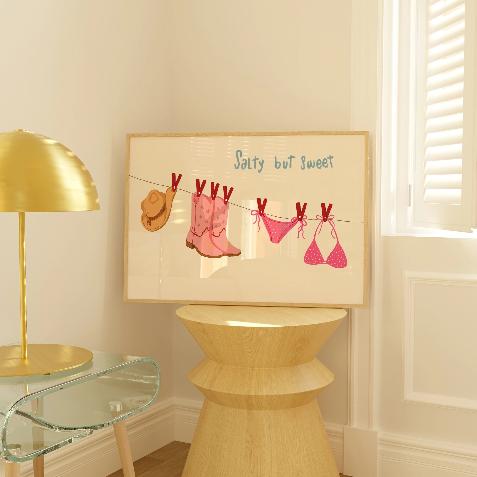 Décoration estivale de cowgirl côtière