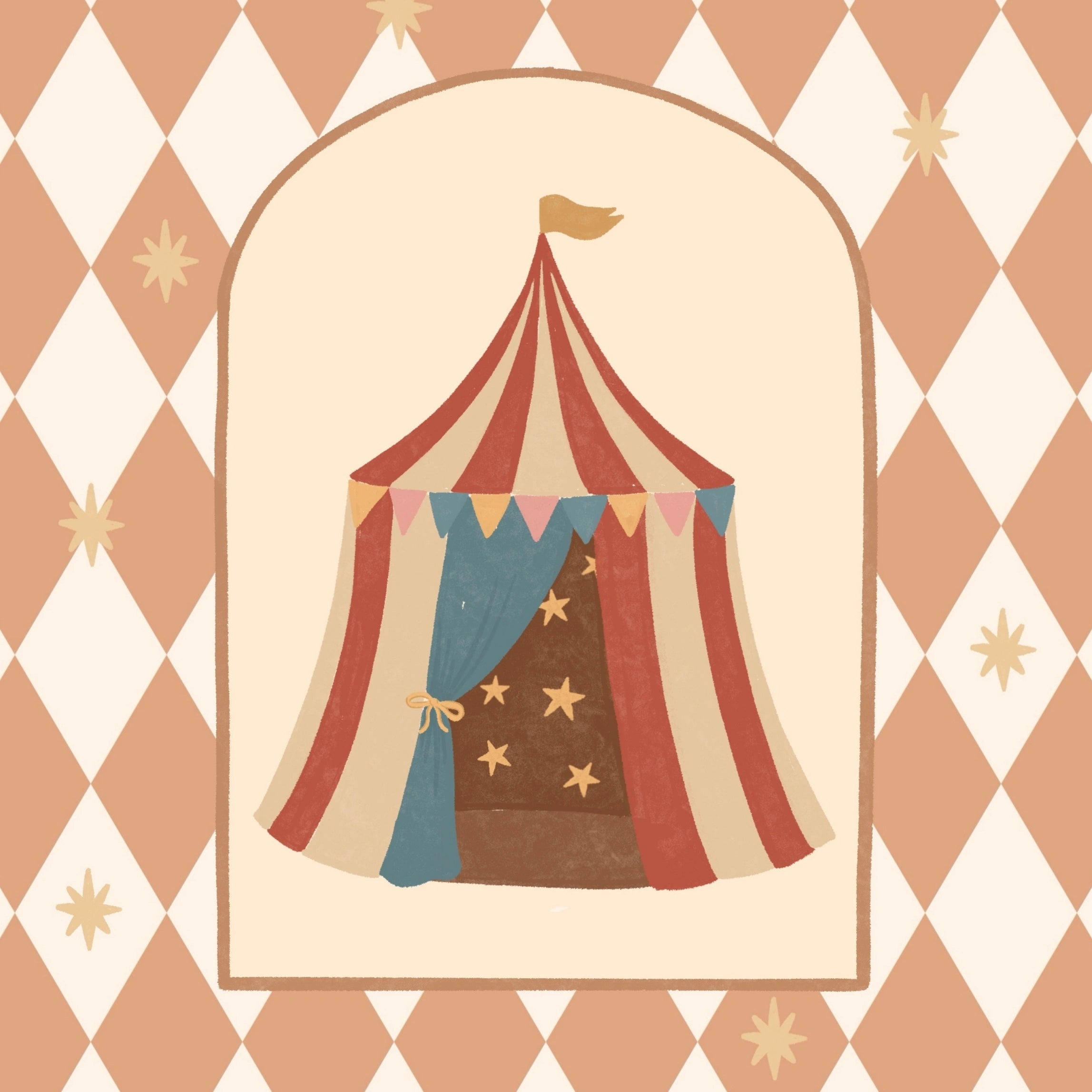 Retro Circus Tent – Nursery & kids wall art
