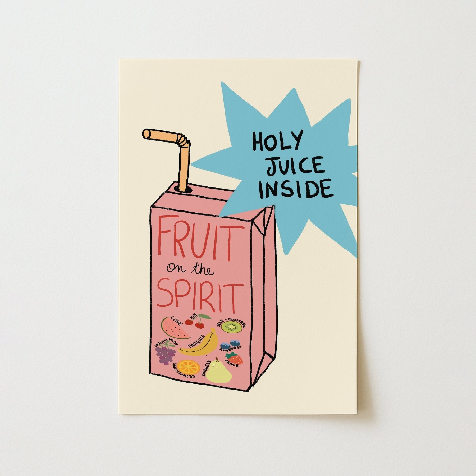 Fruit of the Spirit Print – Funny Christian Wall Art, Christian Wall Decor