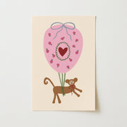 Monkey Balloon – Nursery & kids wall art