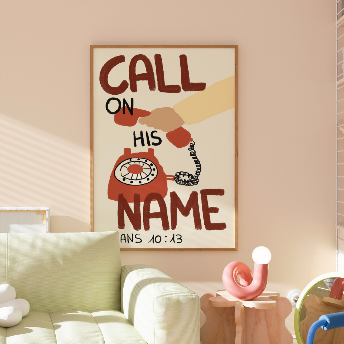 Call On His Name Print – Christian Bible Verse Poster