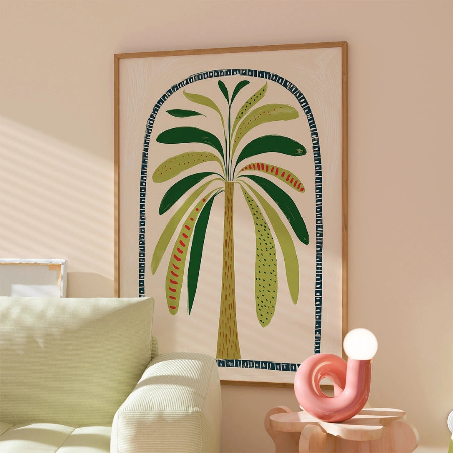 Palm Tree Wall Art – Tropical Boho Plant Poster