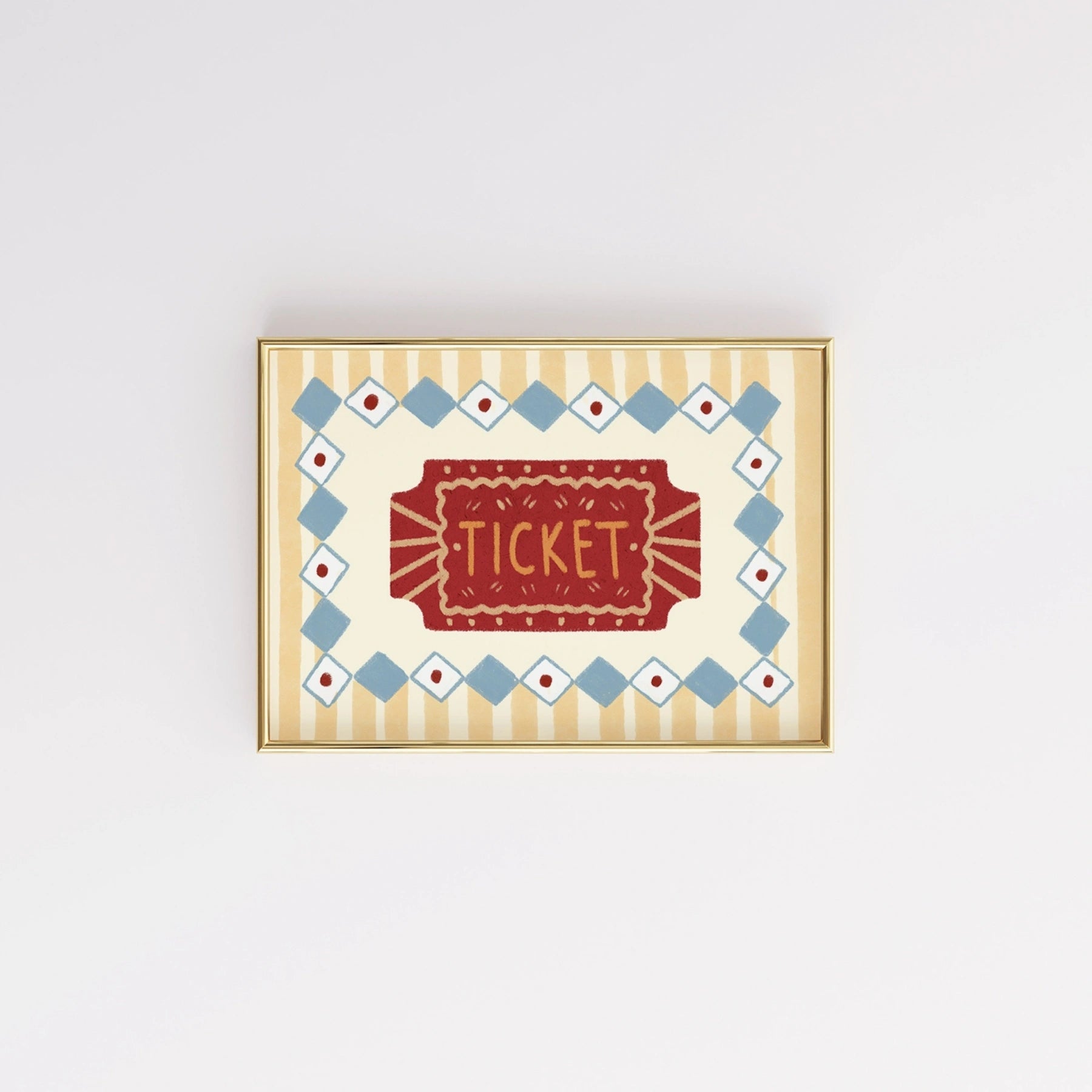 Stampa nursery con biglietto del circo