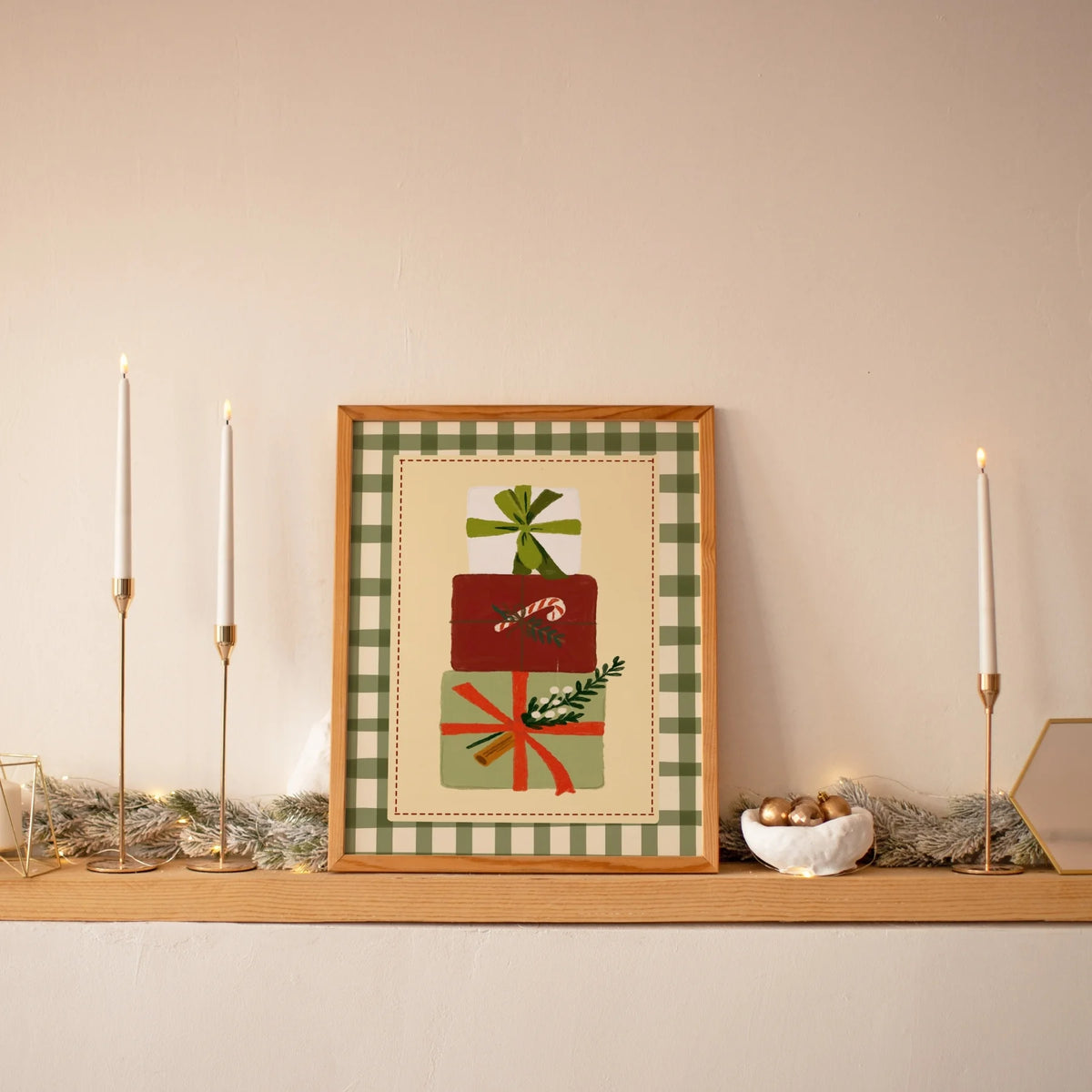 Christmas Gift Boxes with Ribbons – Póster de Navidad