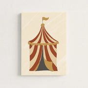 Red and Gold Circus Tent – Nursery & Kids Canvas Wall Art