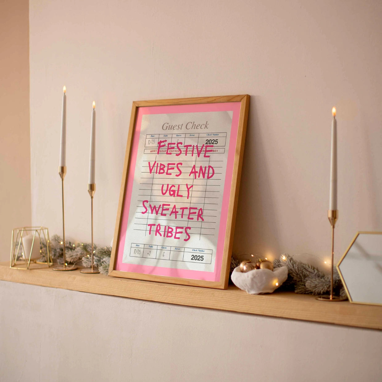 Holiday Guest Check Poster