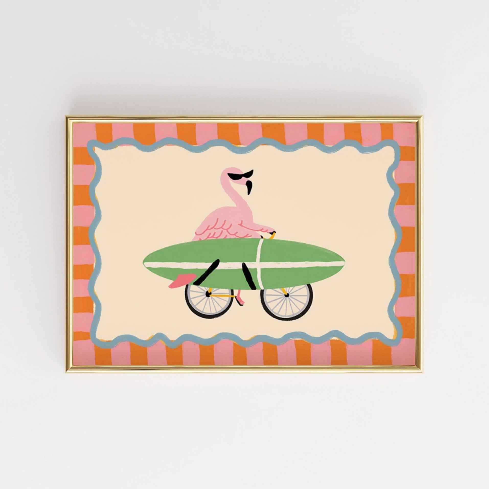 Affiche murale Flamingo Surf