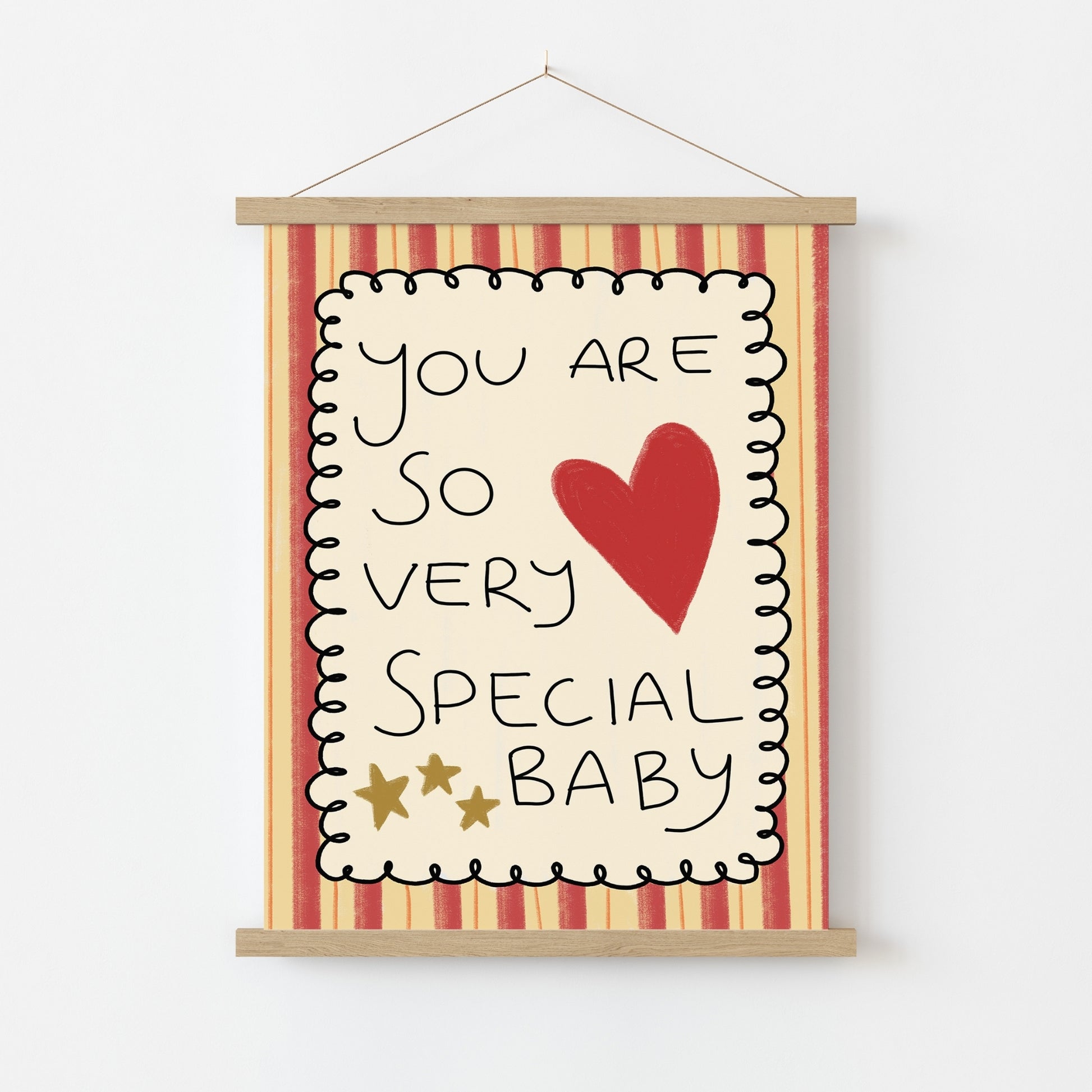 You Are So Very Special Baby – Typography Nursery Print with Heart