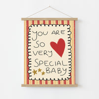 You Are So Very Special Baby – Typography Nursery Print with Heart
