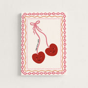 Cherries & Pink Bow – Nursery & Kids Canvas Wall Art