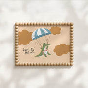 Dream Big Parachuting Crocodile – Nursery & Kids Wall Art