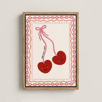 Mon Petit Chéri Cherry Nursery Canvas Print