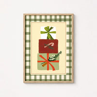 Christmas Gift Boxes with Ribbons – Póster de Navidad