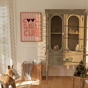 Cool Girl Club Pink Stripes – Nursery & Kids Wall Art