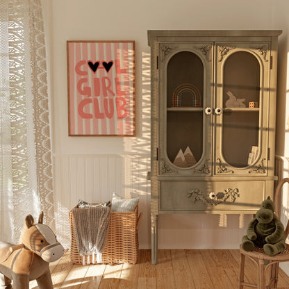 Cool Girl Club Wall Art – Preppy Girl Poster Print