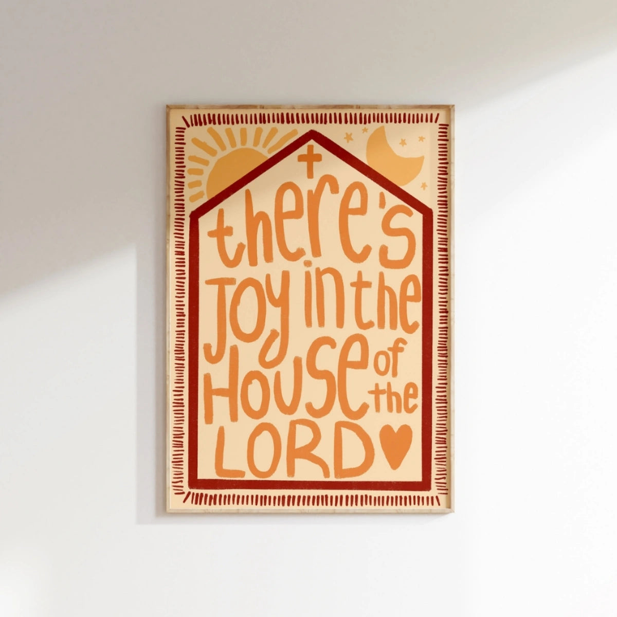 Joy in the House of the Lord Print – Christian Wall Art, Christian Wall Decor