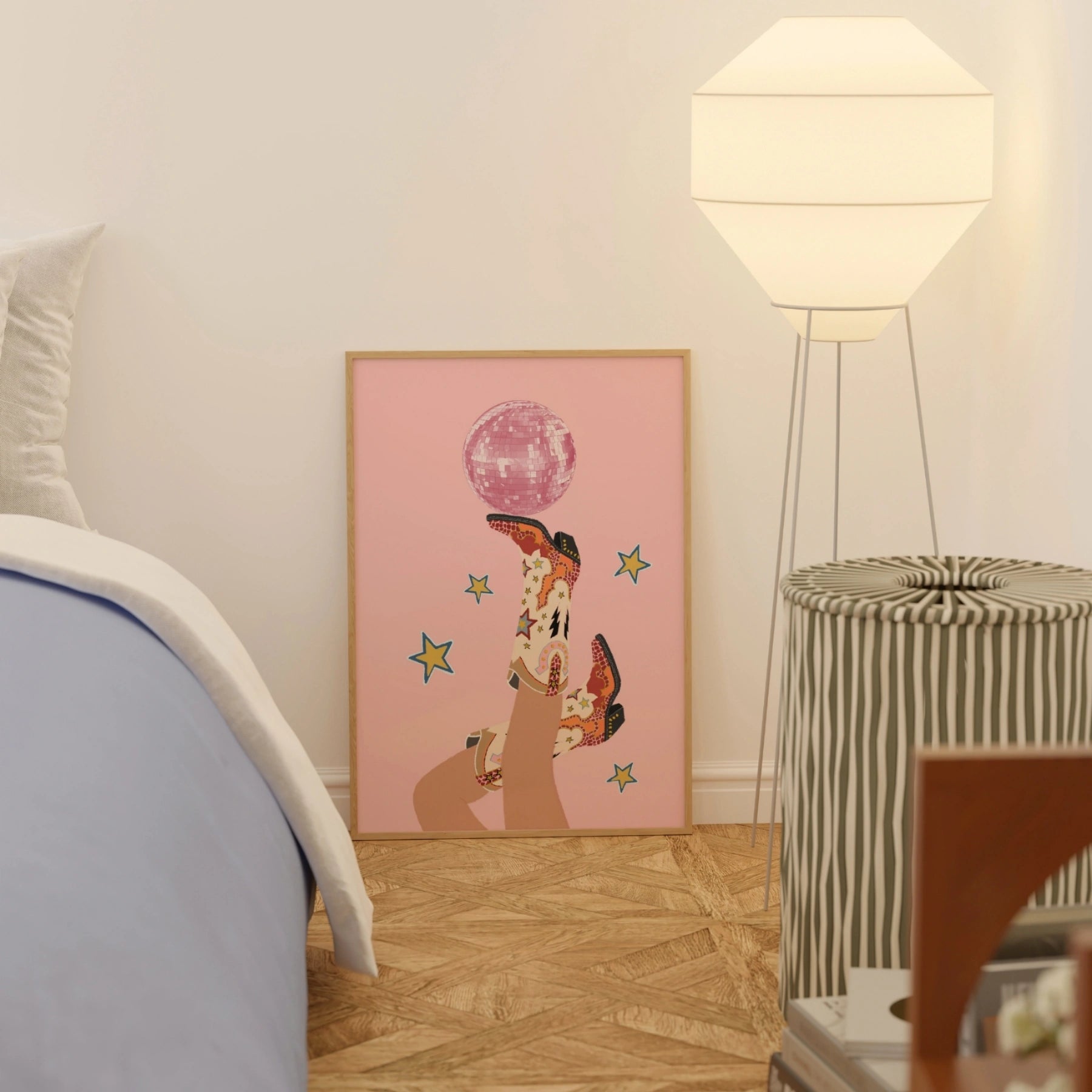 Disco Cowgirl Boots Wall Art