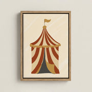 Red and Gold Circus Tent – Nursery & Kids Canvas Wall Art