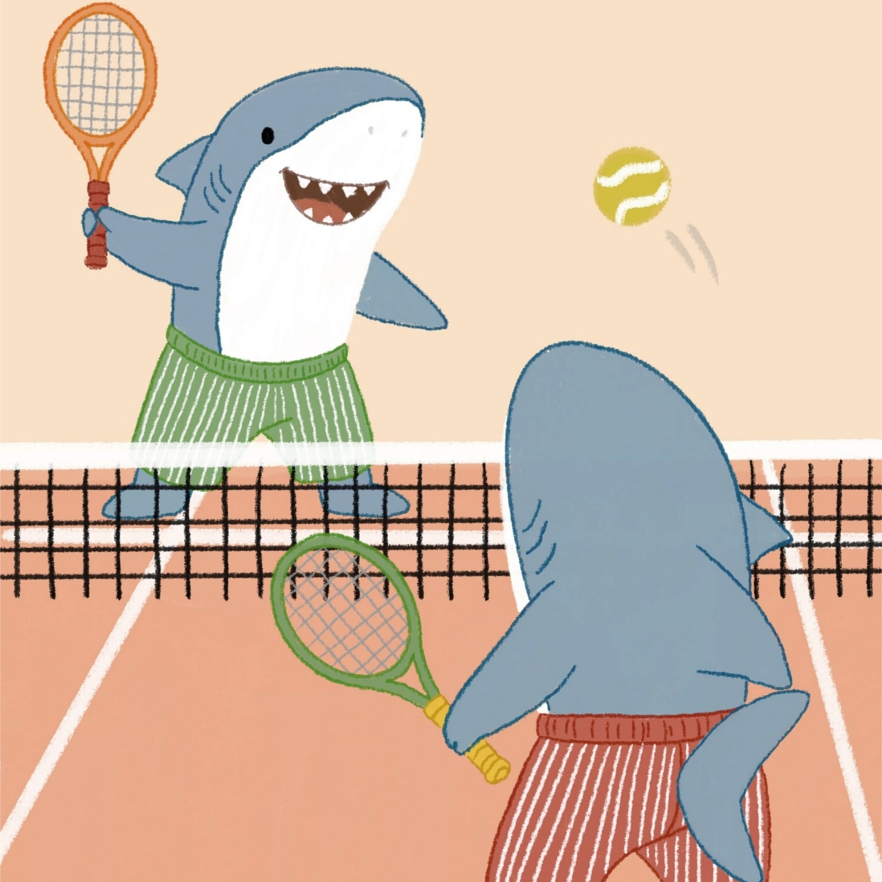 Whimsical Tennis Court Decor