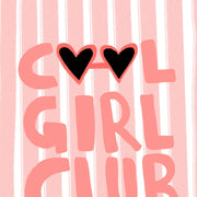 Cool Girl Club Pink Stripes – Nursery & Kids Wall Art