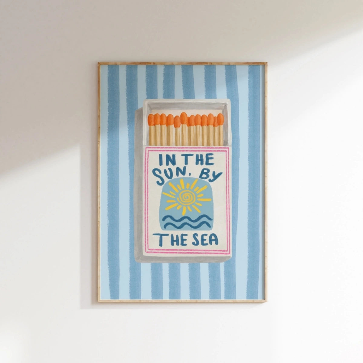 Coastal Matchbox Print, Coastal Wall Decor