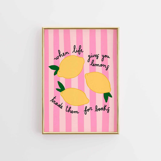 Lemon Bookish  – Funny Reading Print